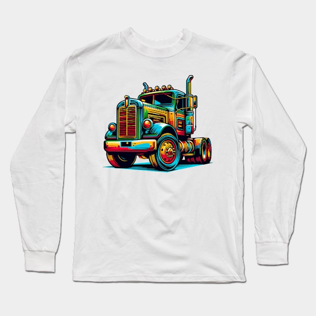 Truck Tractor Long Sleeve T-Shirt by Vehicles-Art